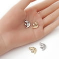 thumbnail image 3 of 1Bag 4Pcs 2 Colors Rack Plating Alloy Rhinestone Pendants Crescent Moon Charms Platinum & Light Gold 16.5x12x3.5mm Hole: 1.6mm 2Pcs/color, 3 of 5