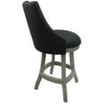 thumbnail image 2 of Swivel Wood Bar Stool 30" - Bellissima - Grey Vinyl - ET, 2 of 2