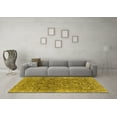 thumbnail image 3 of Ahgly Company Machine Washable Indoor Rectangle Oriental Yellow Industrial Area Rugs, 2' x 4', 3 of 4