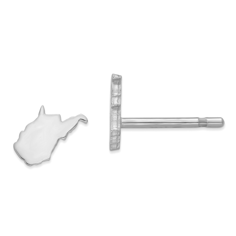 White Sterling Silver Earring Button WomenS 16 mm