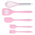 thumbnail image 3 of Cooking Spatula Set Silicone Baking Scraper Heat Resistant Egg Beater Kitchen Utensil(Pink ), 3 of 8