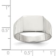thumbnail image 3 of Sterling Silver 10x12mm Open Back Signet Ring, 3 of 3