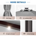 thumbnail image 6 of CHYVARY 10 x 6.5ft LED Outdoor Patio Umbrella Rectangular Outside Table Umbrella for Deck, Poolside and Patio, Gray, 6 of 9