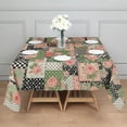 thumbnail image 3 of Pioneer Flower Floral Print Pattern Square Tablecloth, Waterproof Wipeable Spillproof Washable Table Cover for Home Kitchen Party Decor, 42"x42", 3 of 6