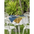 thumbnail image 3 of Outdoor Tablecloth with Umbrella Hole for Patio/Picnic/Party/Camping, Spring Flowers Basket Waterproof Table Cloth Round Cover Washable, Colorful Floral Botanical Leaves (Dia 60"), 3 of 8
