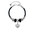 thumbnail image 2 of Delight Jewelry Silvertone Soccer ball in Heart Mom Celtic Knot Leather Bead Bracelet, 7"+2" Extender, 2 of 4