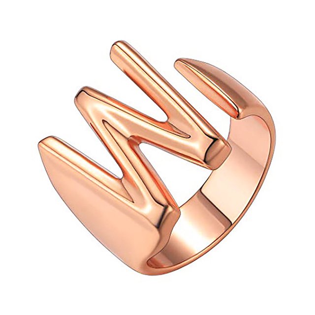 Anillo de moda para mujer, anillo de pareja, anillo de apertura de 26 letras, joyería Wmkox8yi sjalhkljlk2580