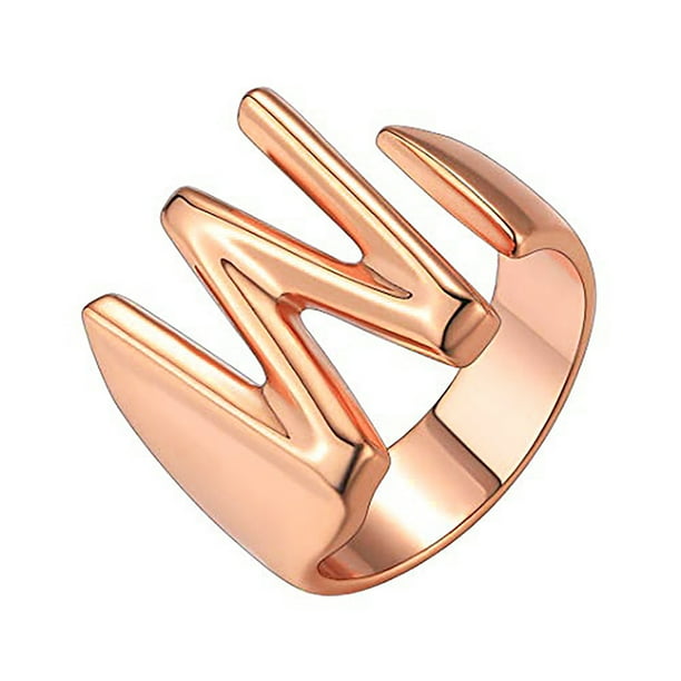 Anillo de moda para mujer, anillo de pareja, anillo de apertura de 26 letras, joyería Wmkox8yi sjalhkljlk2580