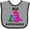 Heather and Black, variant on Inktastic Big Sistersaurus Girls Baby Bib