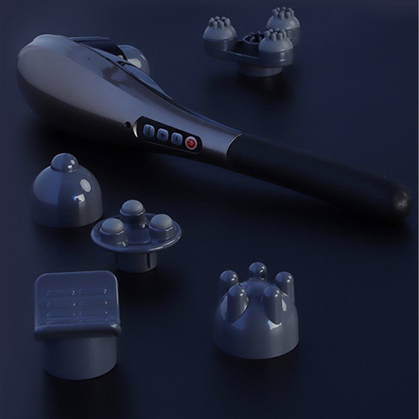 Gnmfd Handheld Percussion Massage Gun 6 Speed Deep Tissue Massager for Back Neck Shoulders Legs, Muscle Relief Therapy Stick with 6 Heads Rechargeable Electric Massager for Home Gym Use