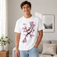 thumbnail image 2 of Veylor Haus Sakura Cherry Blossom Graphic, Japanese Blossom Tree Vintage, Unisex Cotton Streetwear Shirt for Men & Women, 2 of 9
