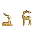 thumbnail image 5 of 2pcs Elegant Resin Reindeer Sculpture Statue for Home Office Desk Decor, Wedding Christmas Gift,Gold, 5 of 7
