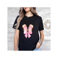 thumbnail image 1 of Easter Pink Bow Graphic Print T-Shirt, Short Sleeve Crew Neck Casual Top For Summer & Spring, Women's Clothing Tee For Adult, Men, Women, Teen, Teenager, Adolescent, Youth., 1 of 4