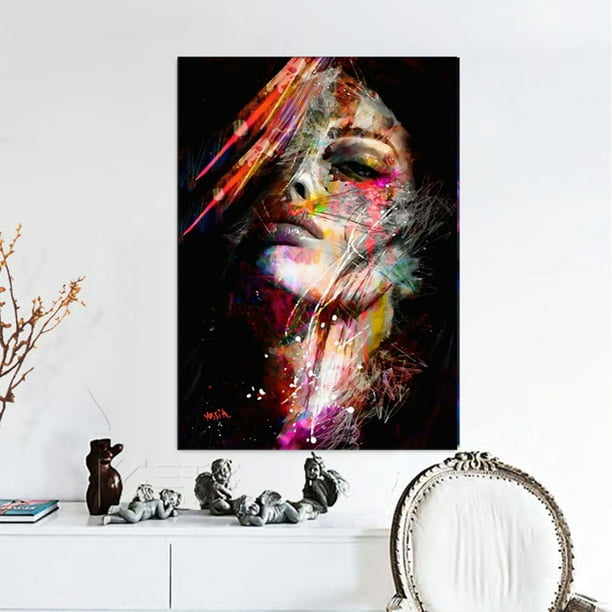 Abstract Women Portrait Oil Painting Print Canvas Bedroom Living