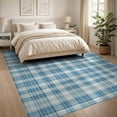 thumbnail image 3 of ODIKA 8'x10' Washable Area Rug Plaid Tartan Front Checkered Stripes Vintage Farmhouse Gingham for Dining Room, Large Office, Lounge, Non-Slip Chair-Friendly Mat, 3 of 7