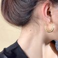 thumbnail image 5 of Pendientes de plata S925 con forma de C y diseño avanzado de aguja, estilo hip hop, estilo frío, sencillos y modernos, 5 of 5