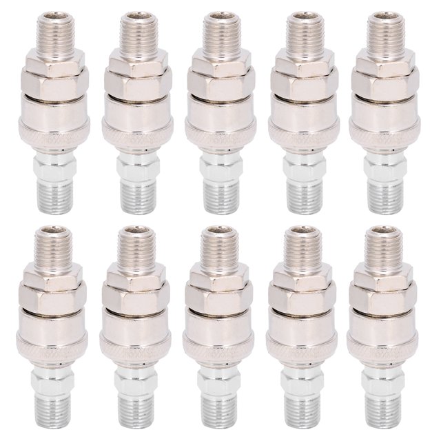 Self-Locking Barb Quick Connector, 10 Set Air Compressor Connector, For Air Hose PU Hose