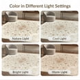 thumbnail image 7 of ODIKA 5'x7' Washable Area Rug Non-Slip, Chair-Friendly Cream Vintage Boho Bordered Bouquet Distressed Retro Motifs Neutral Flowing for Dining Room, Under Table, Home Office, 7 of 7