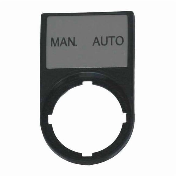 Eaton Legend Plate, Rectangular, Man-Auto, Black M22S-ST-GB11