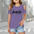 thumbnail image 2 of Little Kid Sleeveless Printed T Shirt For Children Top Girls 2017 Age 8 Crop Tops for Girls Oatmeal Top Tops 5t Winter Size Pack Floral Sleeve Shirt( 3 12 Years) 7-8 Years Purple, 2 of 6