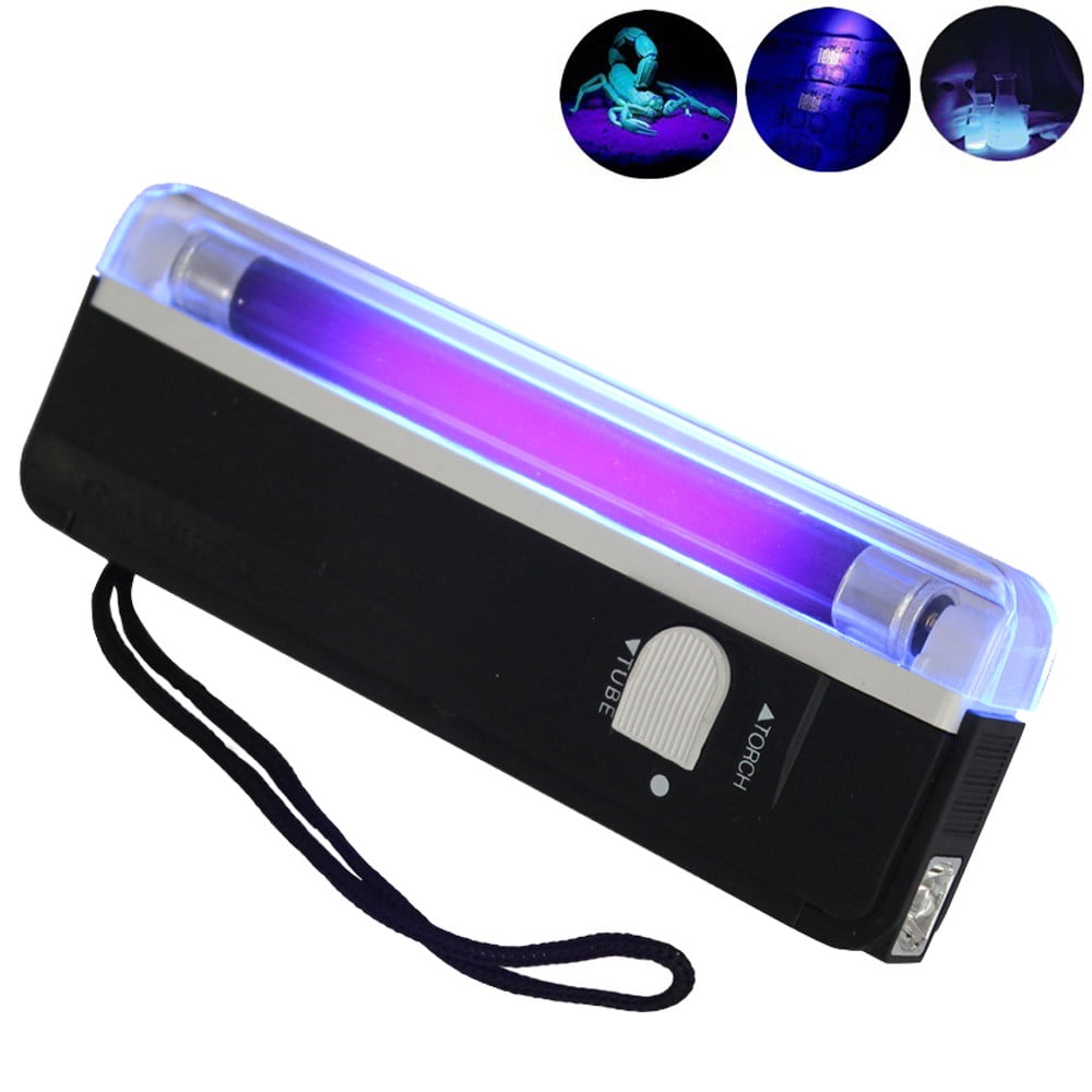 Handheld UV Black Light Torch Portable Blacklight With LED AA Battery Operated 