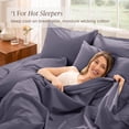 thumbnail image 5 of Bare Home Organic Percale Sheet Set - 100% Organic Cotton - Twin, Dusty Purple, 5 of 10