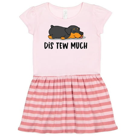 

Inktastic Napping Dis Tew Much Rottweiler Gift Toddler Girl Dress