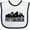 White and Navy, variant on Inktastic Pittsburgh Skyline Grunge Boys or Girls Baby Bib