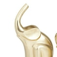 thumbnail image 5 of 12", 8", 5"H Gold Aluminum Metal Elephant Sculpture, by DecMode (3 Count), 5 of 9