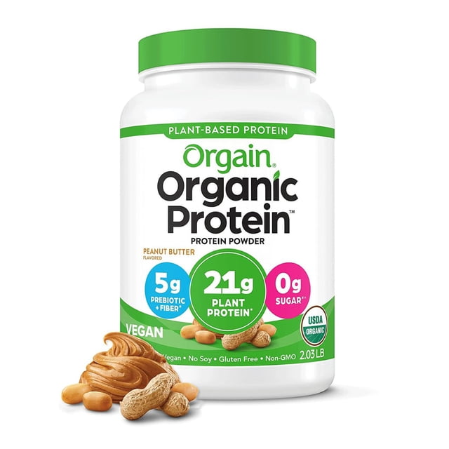 Orgain Proteína Orgánica Sabor Crema de Cacahuate 2.03 Lbs Orgain Crema de Cacahuate
