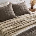 thumbnail image 3 of EVERGRACE Chunky Chenille Knit Throw Blanket for Couch, Soft Luxurious Oversized King Moss Stitch Blanket for Bed, Large Cozy Farmhouse Knitted Throw for Sofa, Sand Dune, 92" x108", 3 of 8