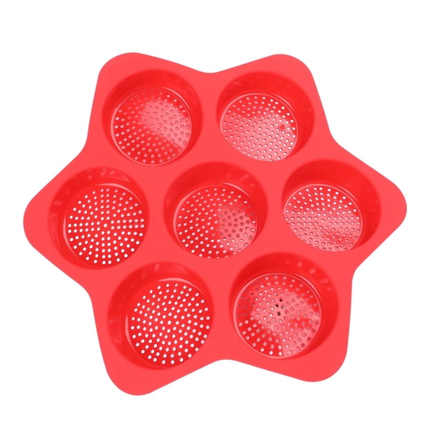 Pan De Hamburguesa De Silicona, Molde Para Hornear Antiadherente De 7 Cavidades Con Calor Alto, Apto Para Lavavajillas, Flexible Para Un Fácil Almacenamiento Para Hamburguesas,
