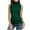 Green1, variant on yillto Women Sleeveless Mock Turtleneck Tank Tops Slim Stretchy Layer Ruched Blouse Tee Shirts S-5XL