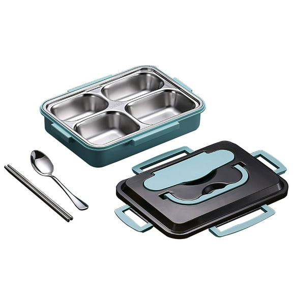 Lolmot Stainless Steel Bento Lunch Box Thermal Insulation Bento Box Tableware Set Portable Lunch Box Student Lunch Box
