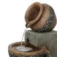 thumbnail image 3 of Alpine Corporation 4 Tier Pots with Stones Fountain with LED Lights, 3 of 5