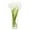 White, variant on Enova Home Artificial Flowers Real Touch Lily Fake Silk Flowers Arrangement in Rectangle Glass Vase with Faux Water for Home Office Wedding Event Decoration (Pink)
