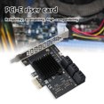 thumbnail image 1 of Kuymtek Tarjeta de expansión PCI Express 1X a SATA3.0 de 6 puertos PCI-E X1/X4/X8/X16 PCI-E, 1 of 9
