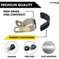thumbnail image 3 of Steel Cable Clamps - 1/2" Dia - Rubber Insulated - Zinc Plated - 100 pcs, 3 of 7