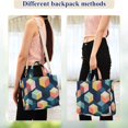 thumbnail image 4 of FORMRS Womens Corduroy Tote Bag Crossbody Shoulder Handbag with Pocket, Blue Cubes, 4 of 7