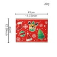 thumbnail image 3 of Clearance! Caoblia Christmas Placemats 12x18" Washable Wipeable Heat-Proof Christmas Printing Placemats for Kitchen, Dining Table, Holiday, Party Decor Supplies, Christmas Decorations, 3 of 3