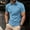Light Blue, variant on Men's Casual Solid Short Sleeve Turn Down Collar Buttons T-Shirt Blouse