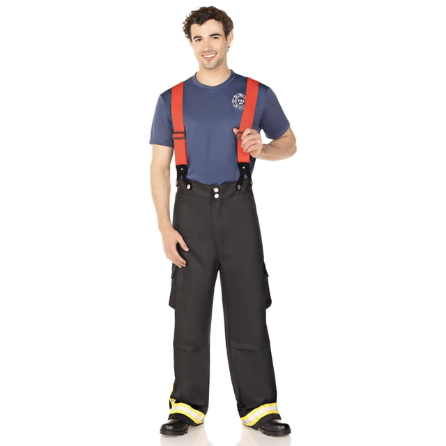 Disfraz Leg Avenue Capitán de Bomberos Set de 3 Piezas XL Negro Rojo