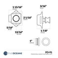 thumbnail image 4 of Five Oceans Polished Brass Keyless Push Button Latch FO91, 4 of 5