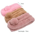 thumbnail image 5 of Skymirror Faux Fur Solid Color Winter Scarf Plush Ball Wide Thickened Furry Scarf Wrap Fashion Accessories, 5 of 8