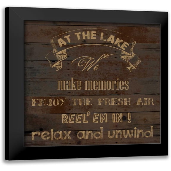 Lewis, Sheldon 12x12 Black Modern Framed Museum Art Print Titled - At The Lake 2