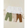 thumbnail image 3 of Jxzom Toddler Baby Boy Fall Winter Outfits Long Sleeve Tracto Embroidery Sweatshirt Top Drawstring Pants 6M 12M 2T 3T 4T 5T Cute Clothes Set, 3 of 8