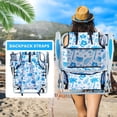 thumbnail image 4 of Portable Beach Chair for Adults, Outdoor Camping Chair Lay Flat Folding Backpack Beach Reclining Chair with 5 Positions, Headrest, Cup Holder, Heavy Blue Coconut Tree, 4 of 13