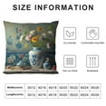 thumbnail image 5 of COMIO Boho Pillow Covers Chinoiserie Blue And White Porcelain Vase Flower Throw Pillows Covers Bohemian Carpet Ethnic Floral Print Decorative Pillowcase Farmhouse Cushion Case, 5 of 5