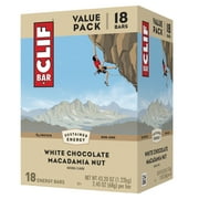 CLIF BAR - White Chocolate Macadamia Nut Flavor - Made with Organic Oats - 9g Protein - Non-GMO - Plant Based - Energy Bars - 2.4 oz. (18 Pack)