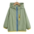 thumbnail image 6 of Boys Lightweight Windbreaker Jacket UPF 50+ Sun Protection, Hooded Breathable Jacket for Kids Outdoor Play & Sports, Sage Green,Size 6-7 T, 6 of 6